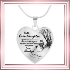 WINNIE THE POOH Sentimental Grandmother/Granddaughter Neckla…